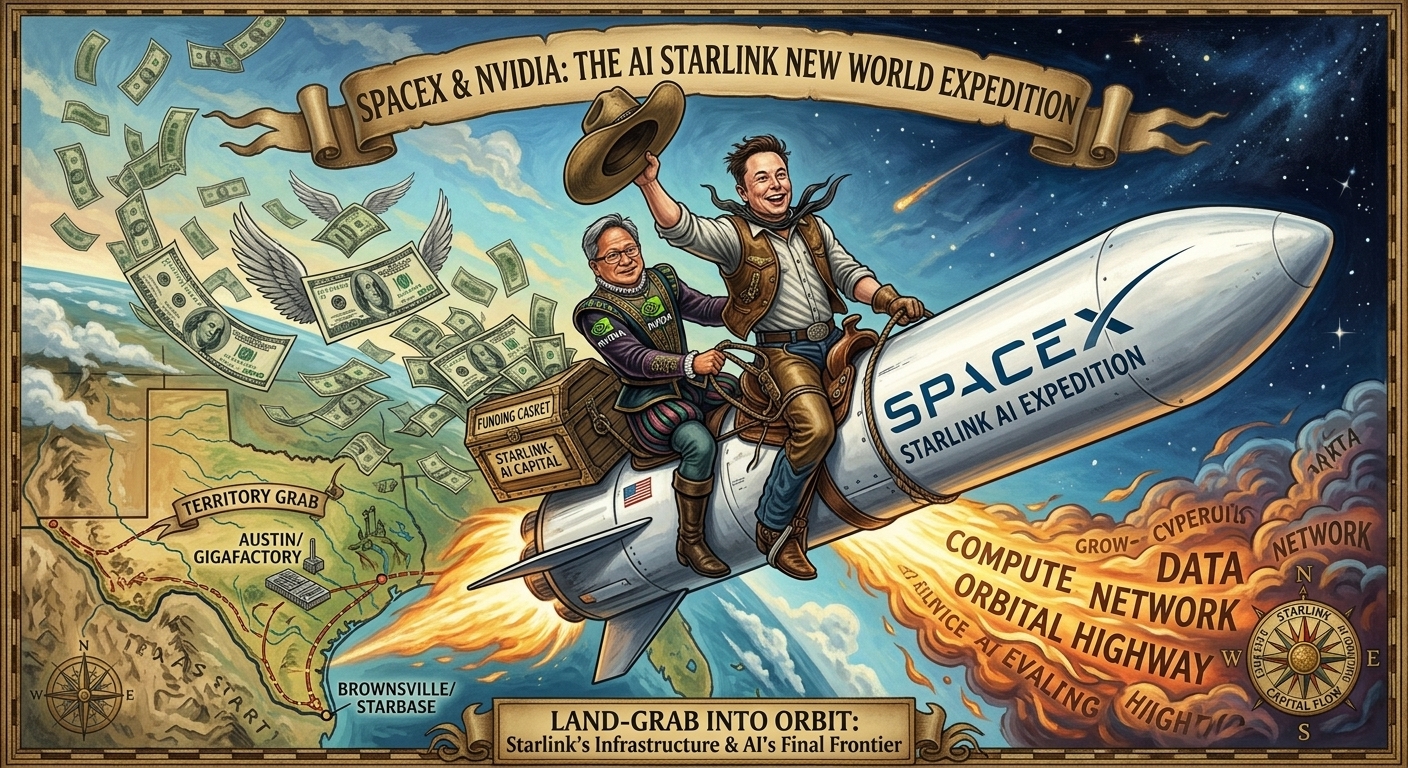 SpaceX and NVIDIA riding a Starlink rocket into orbit as the AI Starlink new world expedition
