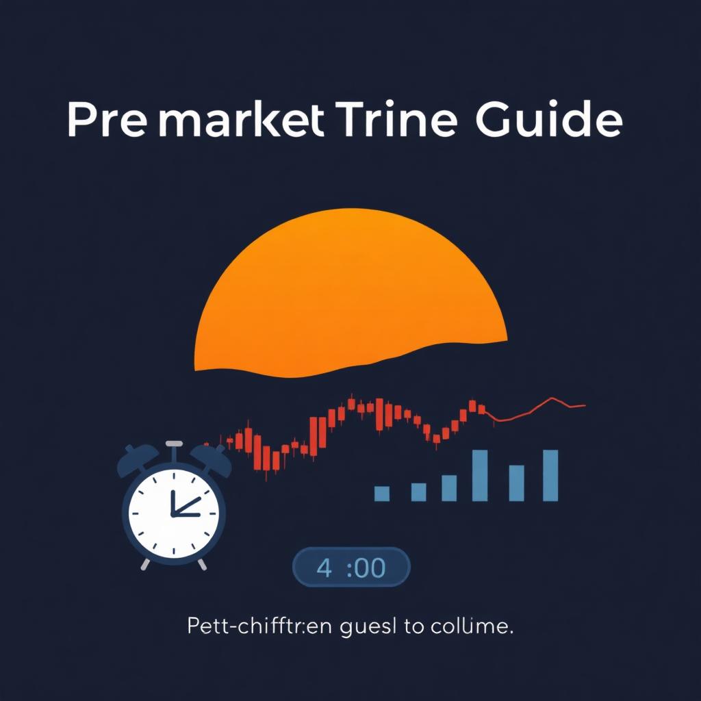 Sunrise over premarket candlestick chart with alarm clock — premarket movers guide